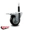 Service Caster 3.5'' Black Poly Swivel 3/4'' Expanding Stem Caster Total Lock Brake SCC-EXTTL20S3514-PPUB-BLK-34 - alternate 2